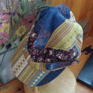 Distressed Patchwork Cap 100% Cotton